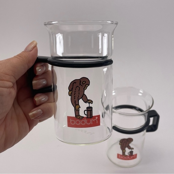 Bodum Bistro Mugs Monkey with French Press Graphics - Picture 7 of 12